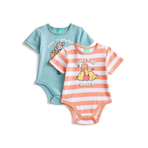 Winnie the Pooh Baby Boys or Girls Graphic One-Piece Bodysuits, 2-Pack, Sizes 0/3M-24M