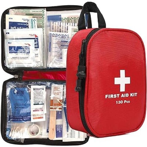First Aid Kit 130pcs Medical Travel Workplace Family Safety, Emergency Bag Box,Registered
