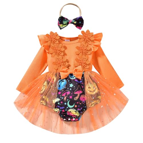 My First Halloween Baby Girl Outfits Newborn Girl Rompers Jumpsuits One Piece Clothes Infant Pumpkin Patch Clothing