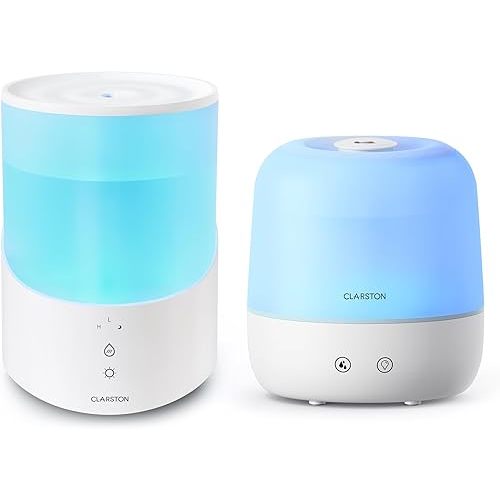 2L+2.5L Humidifiers for Bedroom,High and Low Mist Levels, No BPA, Auto Shut Off, Ideal Baby Humidifier with Easy Top Filling