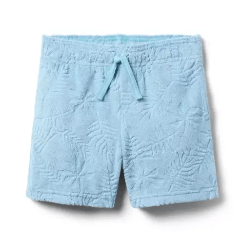 Boy Aquamarine Palm Terry Short by Janie and Jack