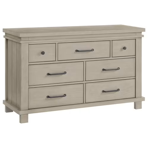 M Design Village Hampton 7-Drawer Dresser in Stone Wash