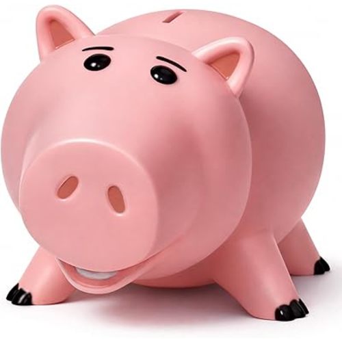 Hamm Piggy Bank Cute Pink Pig Money Box Plastic Saving Coin Box with Color Package Money Bank Great Gift Toy for Kid Children Girls Boys