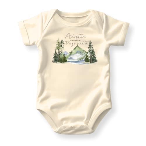 Adventure Awaits Let's Go Find It Baby Bodysuit, Adventure Baby Outfit, Camping Tee
