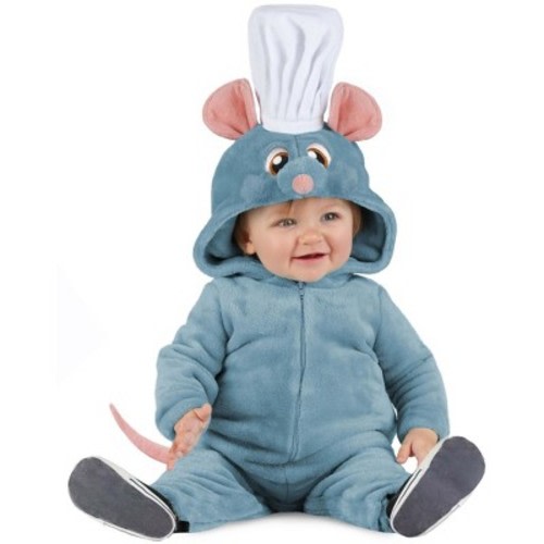 HalloweenCostumes.com 0/3 Months Pixar Infant Ratatouille Remy Baby Costume | Disney Costumes, White/Blue/Pink