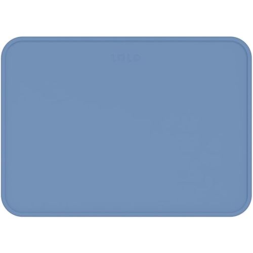 Lalo Silicone Placemat for Toddlers & Babies - Non-Slip Kids Placemat for Restaurants & Dining Tables - Non-Toxic & BPA Free Safe - for Ages of 4 Months and Up - (Color: Blueberry)