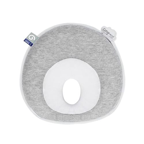 Babymoov Cosyhead Fresh Headrest, Gray and White, Soft Cotton Support for Baby Bouncers, Strollers & Car Seats