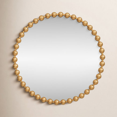 Madison Park Signature Marlowe Beaded Round Metal Wall Mirror & Reviews | Birch Lane