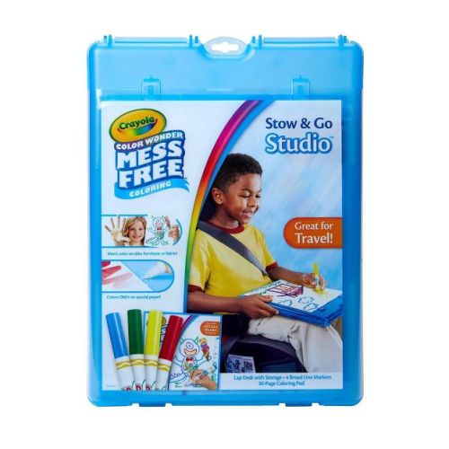 Crayola Color Wonder Stow and Go Coloring Studio,Mess-Free, Non-Toxic, Creative Thinking, 30 Pages, Ages 3+