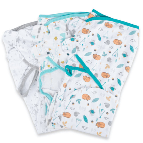 SUGARDAY Swaddle Blankets for Boys Girls Baby Swaddle Wrap 0-12 Months 3-Way Adjustable Cotton Newborn Sleepsack 3 pcs