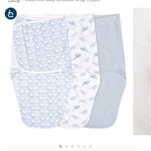 At Sea Easy Swaddle With No Zipper 0-3M | aden + anais