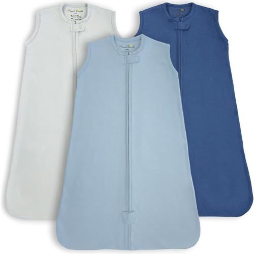Organic Cotton Baby Wearable Blanket 0.5 TOG Sleep Sack 6-12 Months 3-Pack