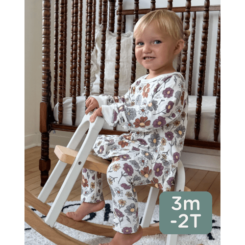 Fleece Two Piece Ruffled Sweatsuit - Bouquet