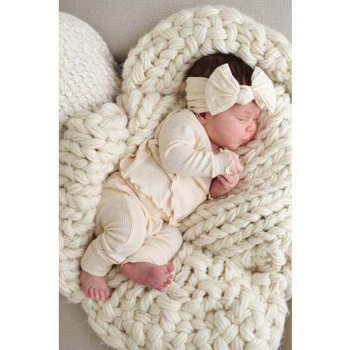 2pc Waffle Crossover Top & Bottom | Almond