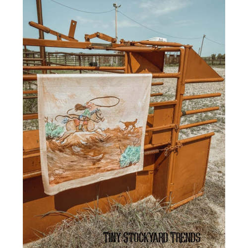 Wranglin' Cowgirl Blanket