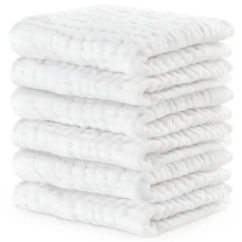Muslin Washcloths in White – Comfy Cubs
