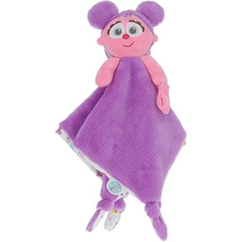 KIDS PREFERRED Sesame Street Abby Cadabby Blanky Made of Soft Material with Knotted Corners and Pacifer Loop for Babies and Infants