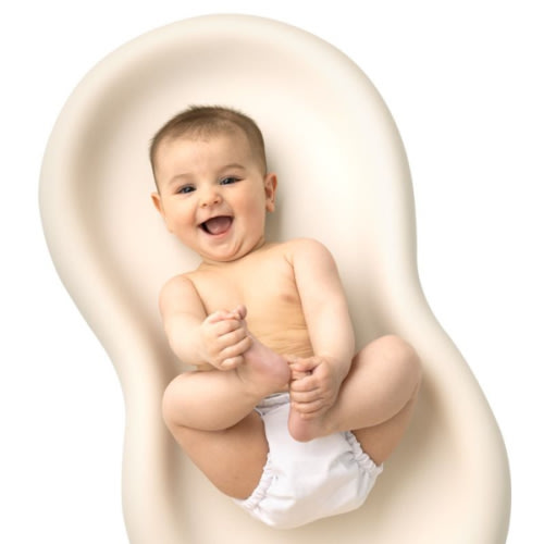 Keekaroo Peanut Changer Baby Vanilla– The Original Made in USA Easy-to-Clean Changing pad and The only Shell Over Foam, Fully Water Repellant