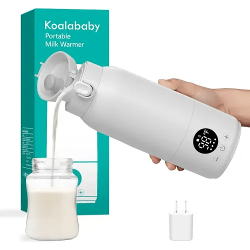 Koalababy Portable Bottle Warmer for Travel – Baby Bottle Warmer with Fast Heating, 17oz Large Capacity Milk Warmer for Breastmilk, Formula, Water, IPX6 Washable, for Car, Airplane & Outdoor Travel