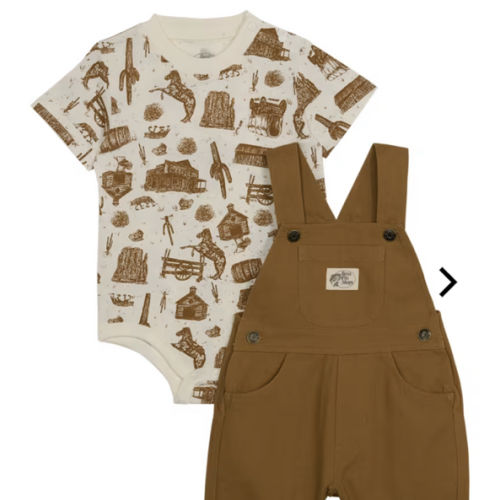 Bass Pro Shops Overalls and Short-Sleeve Bodysuit Set for Babies | Bass Pro Shops