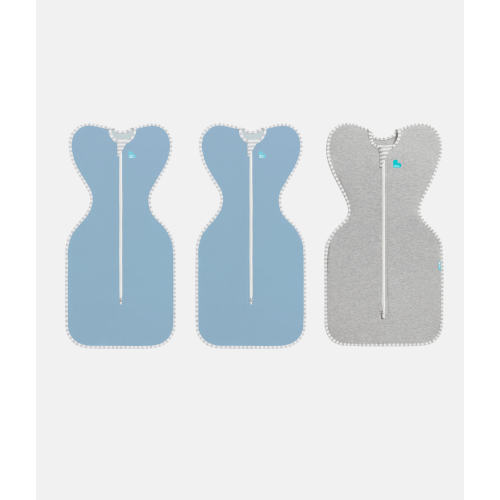 Swaddle Up Starter Bundle | 1.0 TOG | Dusty Blue 2 | Gray