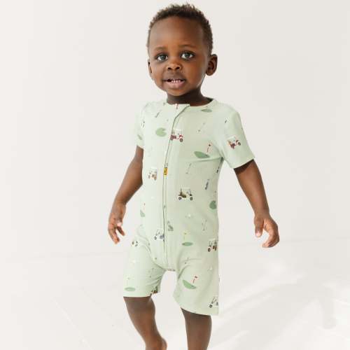 Golf Small Ribbed Summer Zip Romper
