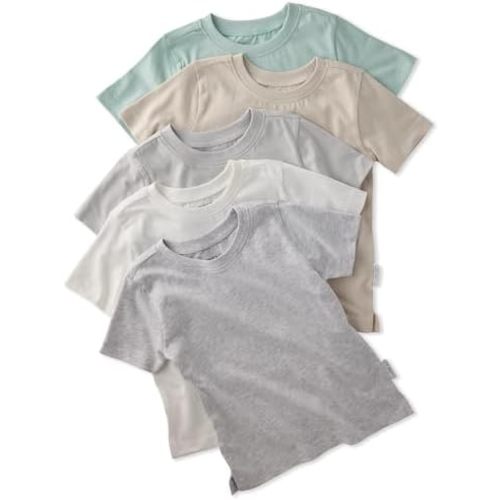 Butterblu Taylor 5-Pack Short Sleeve T-Shirts​ 100% Organic Cotton for Boys​ & Girls