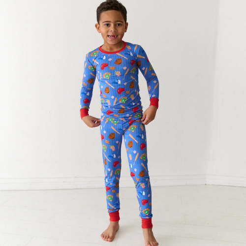 Blue All Stars Two-Piece Pajama Set - Little Sleepies