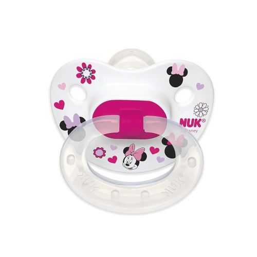 NUK Disney Baby Puller Pacifier, 6-18 Months, Minnie Mouse/Assorted Colors, 1 pk