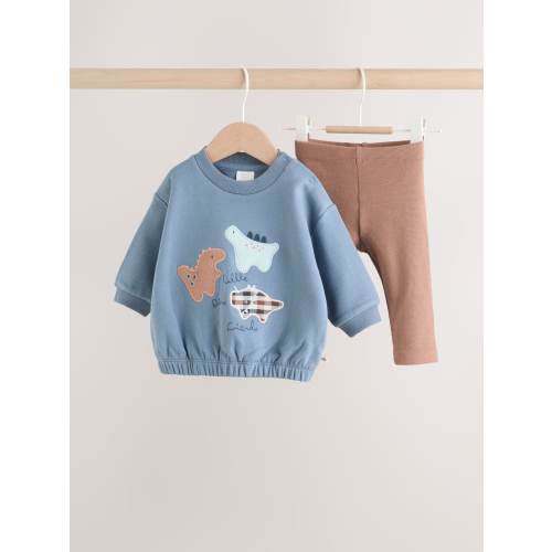 Blue Dino Baby Sweatshirt and Leggings Set (0mths-3yrs)
