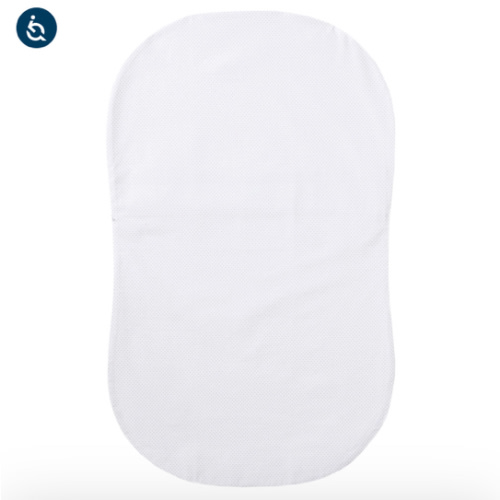 HALO - BassiNest Fitted Sheet 100% Cotton | Grey Pin Dot - white