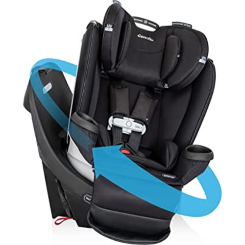 Evenflo Gold Revolve360 Extend All-in-One Rotational Car Seat with SensorSafe (Onyx Black)