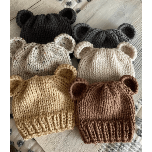 Bear Hats, Baby Bear, Knit Bear hat, Chunky hats, Luv Beanies, Children's hats, kids hats, Bear Beanies, Teddy bear hats