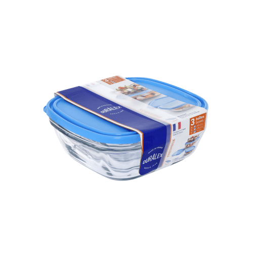 Square Glass Storage – Freshbox 3-Piece Set | Duralex USA