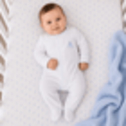 Baby Boy Footie - Pima Cotton - Blue Magnolia Baby My Teddy