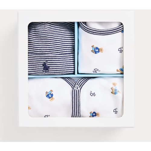 Polo Bear Cotton 3-Piece Gift Set