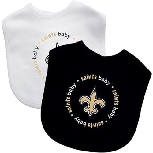 MasterPieces Baby Fanatic NFL New Orleans Saints 2-Pack Bibs, One Size, Team Color