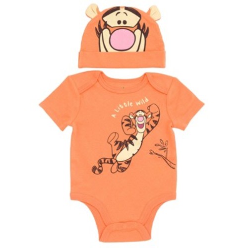 Disney Winnie the Pooh Tigger Infant Baby Boys Cosplay Bodysuit and Hat Set Orange Tigger 12 Months