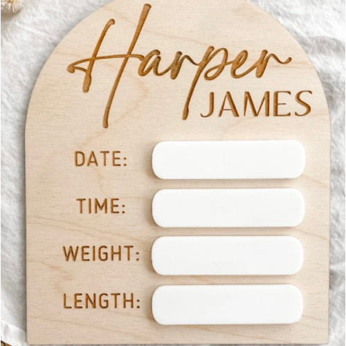 Personalized Baby Birth Announcement Sign
