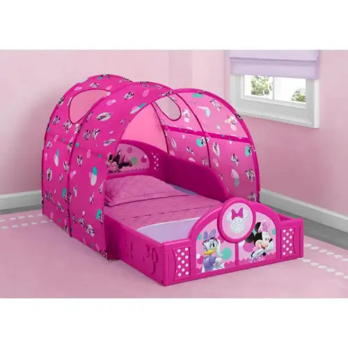 Minnie Mouse Plastic Sleep and Play Toddler Bed with Canopy - TikTok Shop