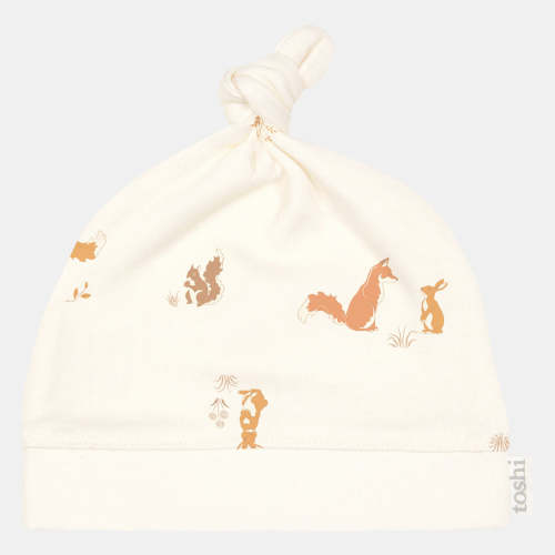 Baby Beanie Classic | Organic cotton yarn | Enchanted Forest Feather Cream | Toshi Official
