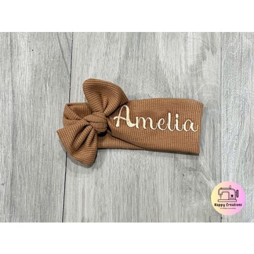 Baby Girls Headband With Name Waffle Knit Baby Headwrap Personalized Embroidered Baby Headband Newborn Bow Baby Take Home Outfit - Etsy