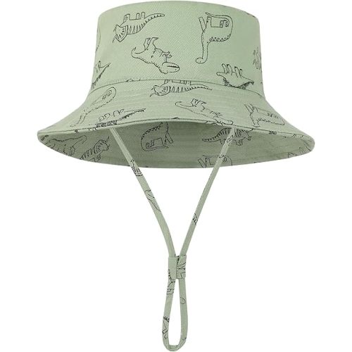 Baby Sun Hat UPF 50+ Sun Protective Toddler Bucket Hat Summer Kids Beach Hats Wide Brim Outdoor Play Hat for Boys Girls