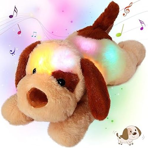 Glowing LED Dog Light-up Toys Musical Plush Puppy Stuffed Animal
