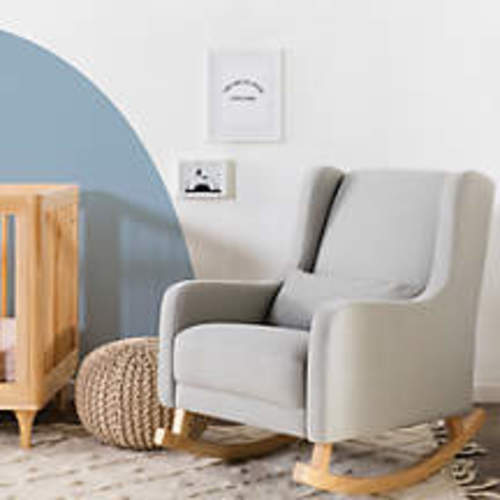 Babyletto Kai Natural Performance Nursery Rocking Chair with Wood Legs