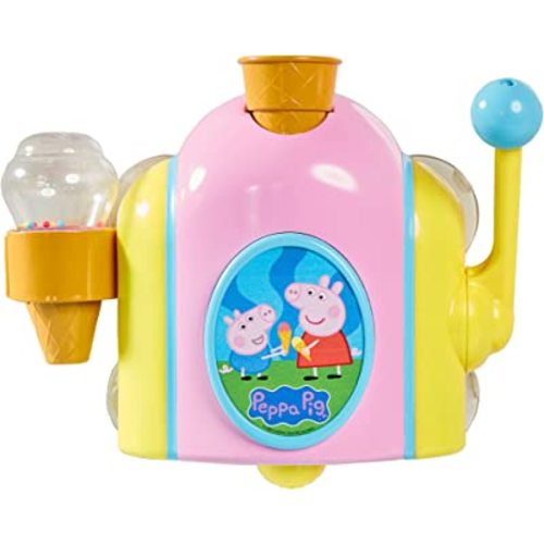 TOMY Toomies Peppa Pig Bubble Ice Cream Maker Bubble Bath Toy - Toddler Bath Toys Bubble Maker - Peppa Pig Toy with Foam-Producing Pump Action - Ages 18 Months and Up