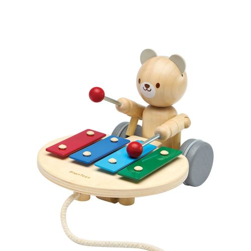 Pull Along Musical Bear – PlanToys USA