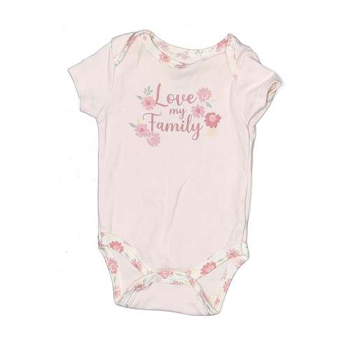 Baby Gear Floral Pink Short Sleeve Onesie Size 0-3 mo