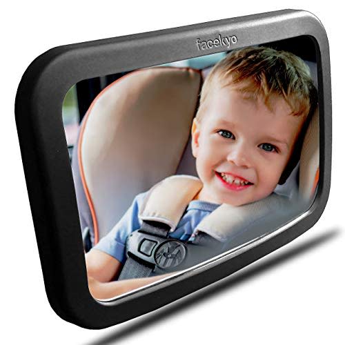 Back Seat Baby Mirror | Wide Crystal Clear View | Rear Facing Car Seat Mirror | Shatterproof | Easy to Install | Keep an Eye on Your Baby While Driving