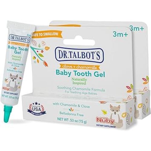Dr. Talbot's Baby Tooth Gel for Sore Gums, Naturally Inspired, 2 Pack, 1.06 Oz, benzocaine Free, Belladonna Free